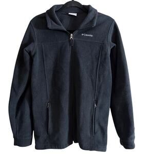 Columbia Men's Full Zip Black Fleece Jacket Size Extra Large XL